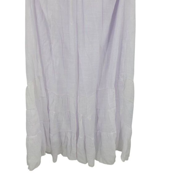 Womens White Gauze Halter Maxi Dress Plus Sz 2X Lightweight Ruffled Summer Boho - Picture 9 of 10